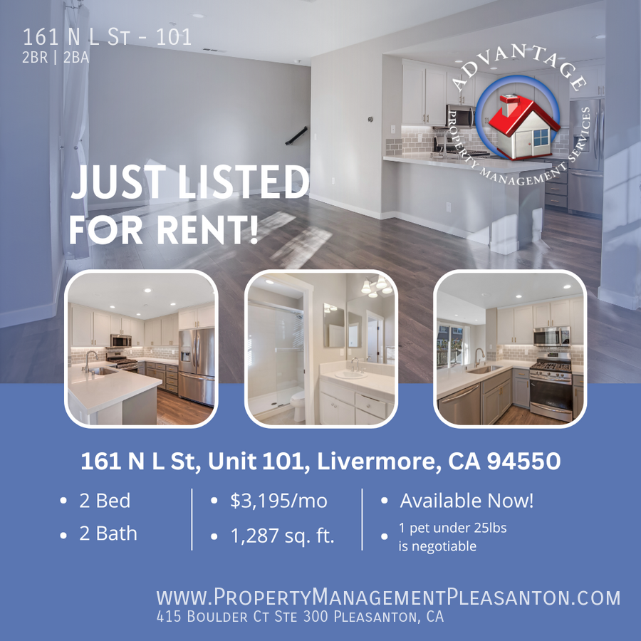 Stunning 2 bed, 2.5 bath townhouse Downtown Livermore property image