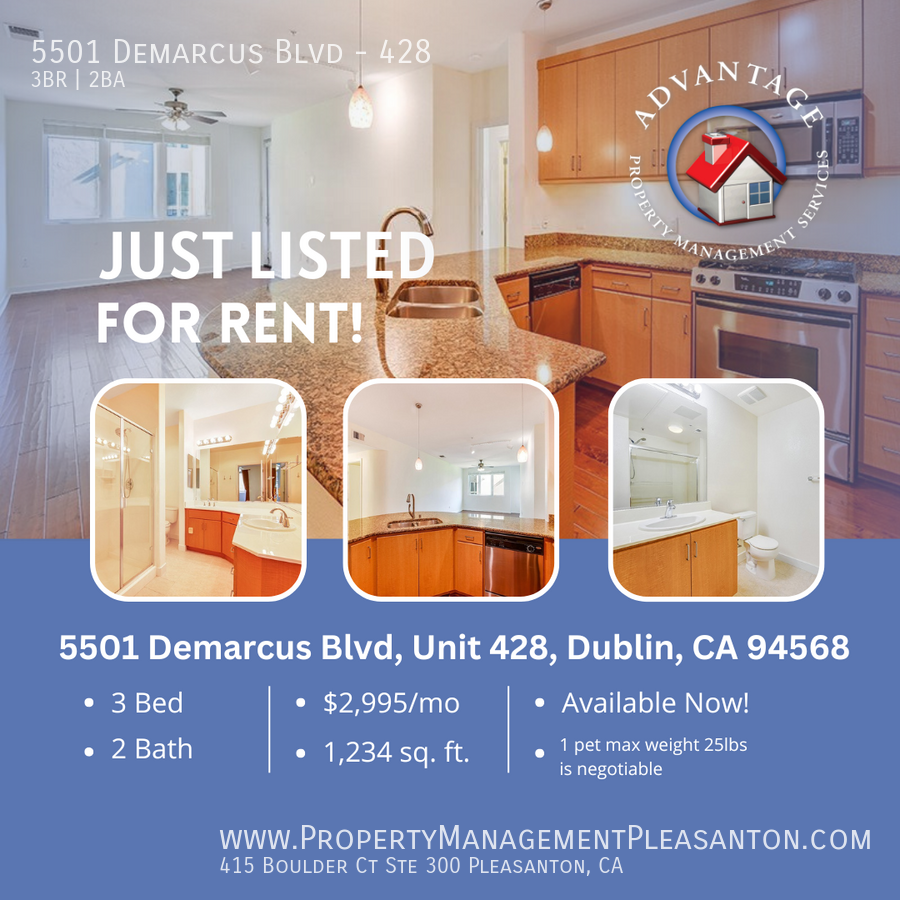 Beautiful 3 Bed / 2 Bath 1,234 sq. ft. Condo by Dublin BART property image