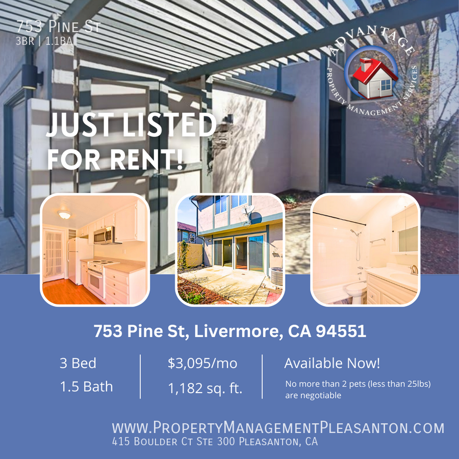 3 bedroom, 1.5 bathroom townhouse property image