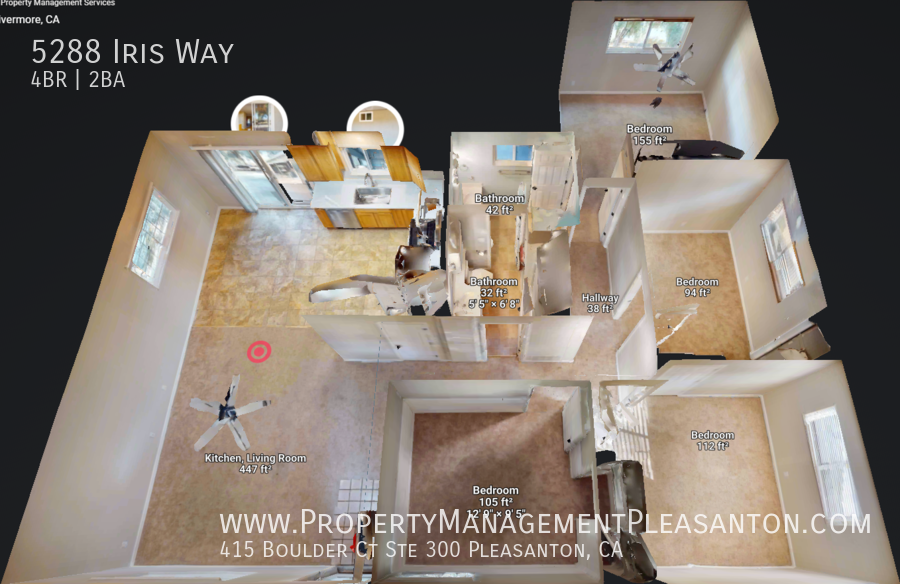 Single Story, 4 bed, 2 bath,  1196 sq ft home property image