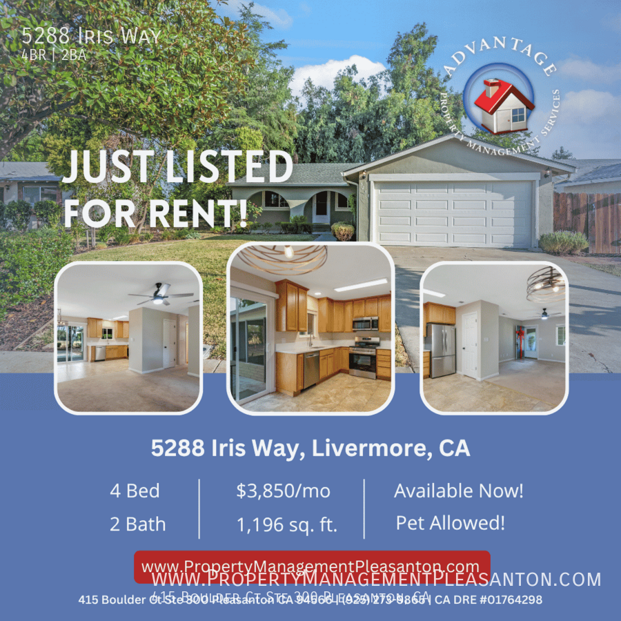 Single Story, 4 bed, 2 bath,  1196 sq ft home property image
