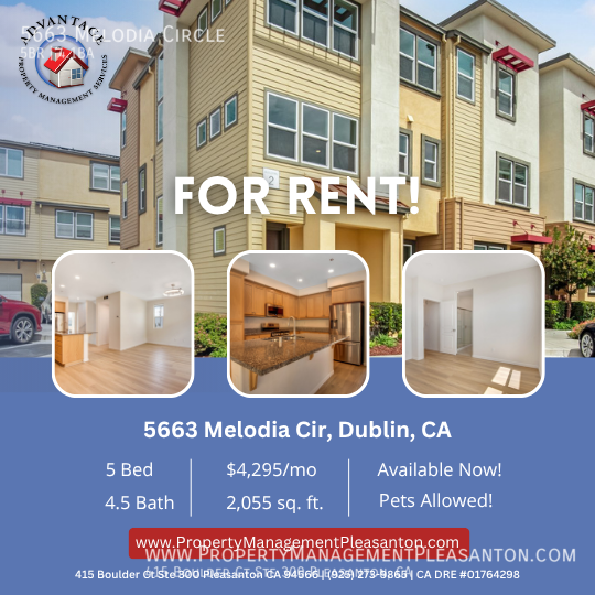 5 Bed / 4.5 Bath 2,055 sq ft Corner Townhome off Dublin Blvd property image