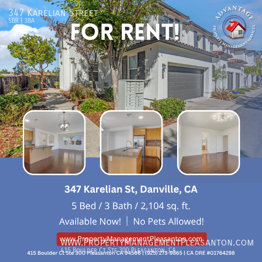 5-Bed, 3-Bath, 2,104 sq ft townhome off Camino Tassajara property image